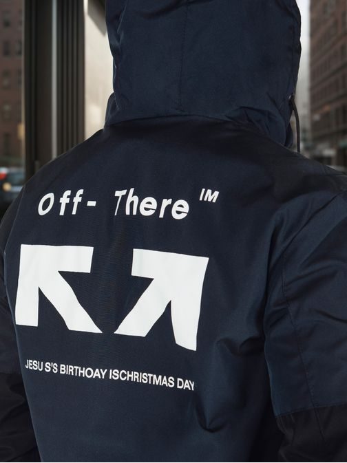 Trendy tmavě modrá sportovní bunda