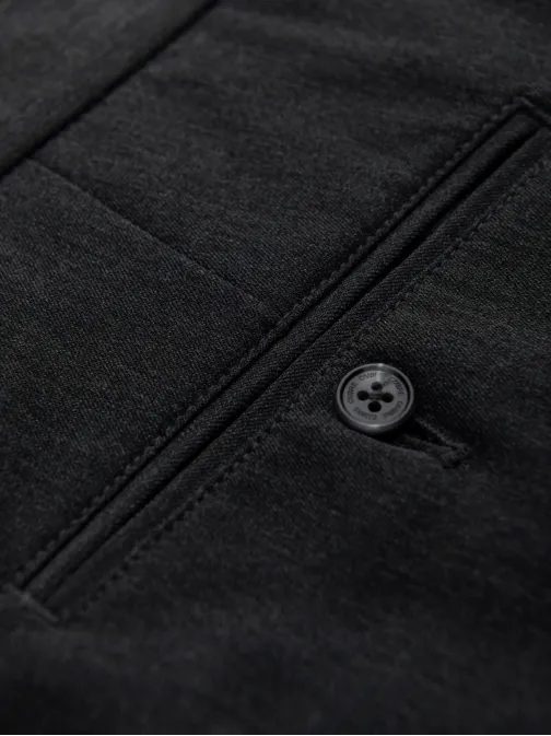 Elegantní grafitové chinos kalhoty klasického střihu V2 PACP-0191