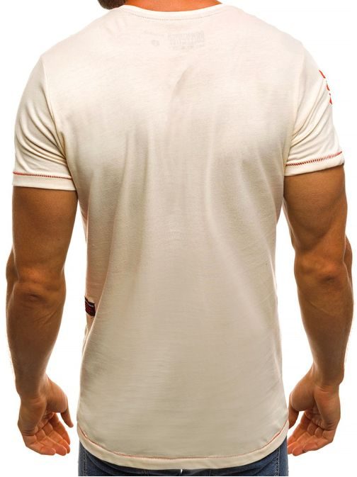 Trendy béžové tričko  MECH/2079T
