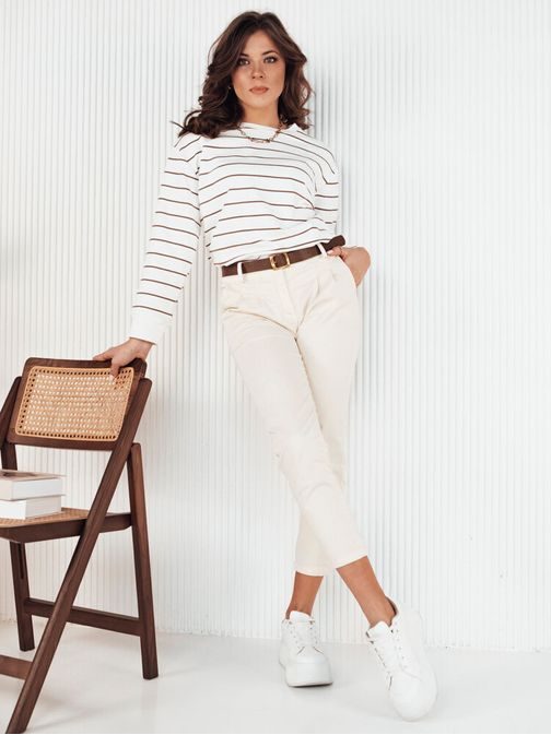 Dámské chinos ecru kalhoty Chitras
