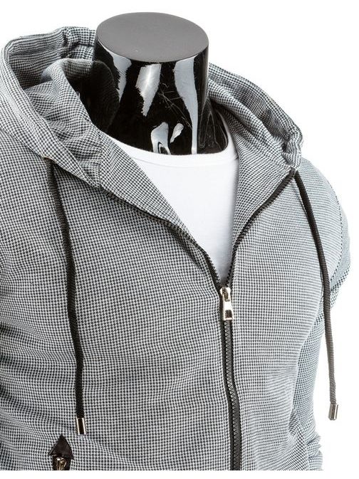 Moderní šedá mikina s kapucí (bx1596)