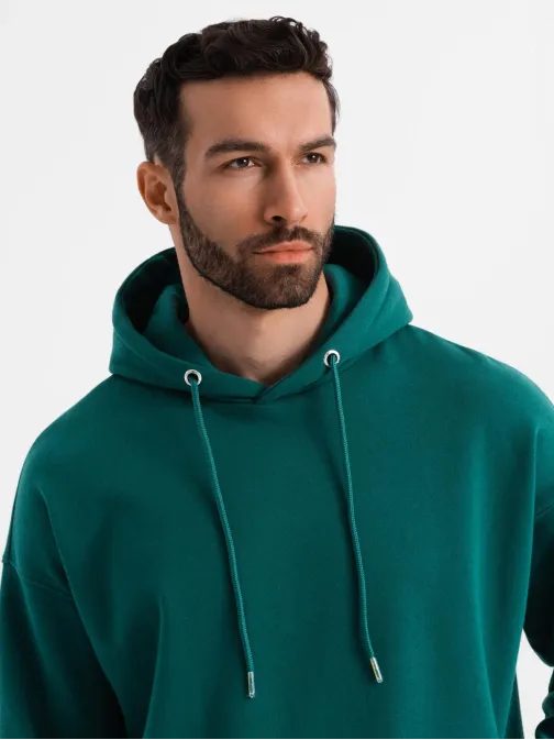 Poutavá zelená unisex mikina V17 SNBC-0105