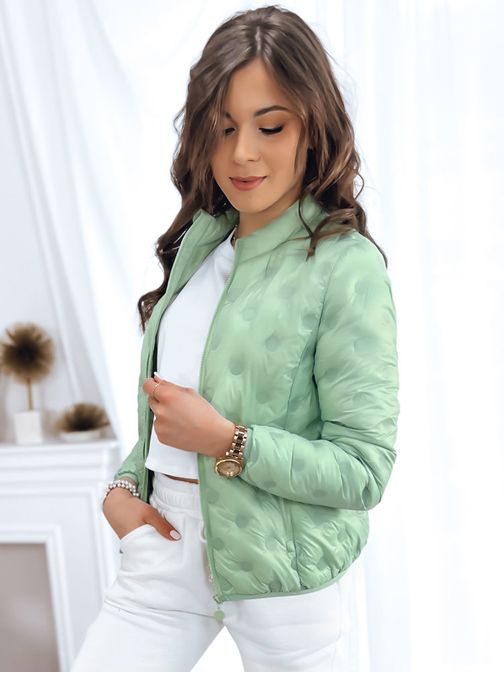 Moderní dámská zelená bunda Geo