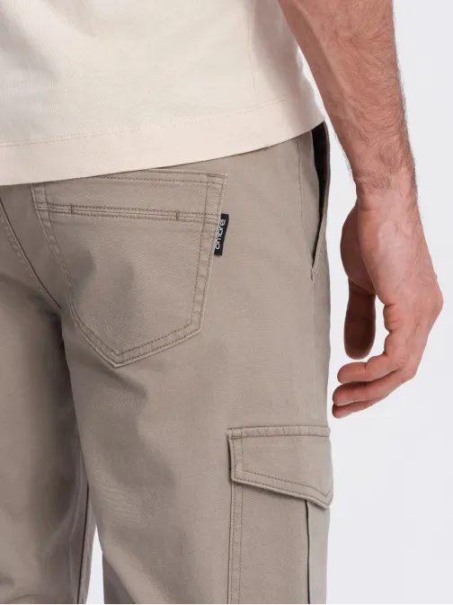 Trendy béžové jogger kalhoty V2 PAJO-0123
