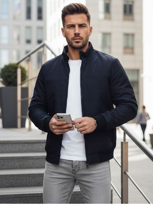 Přechodná moderní granátová bunda bez kapuce