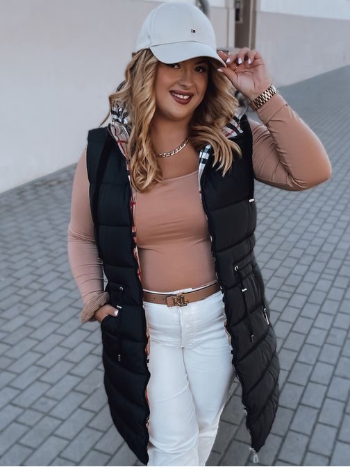 Neobyčejná dámská vesta v černé barvě Keris