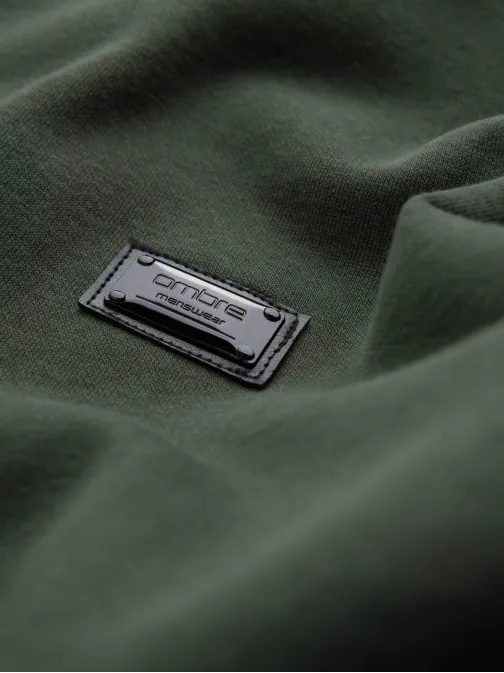 Trendy zelená mikina s nášivkou V4 ​​SSNZ-0136