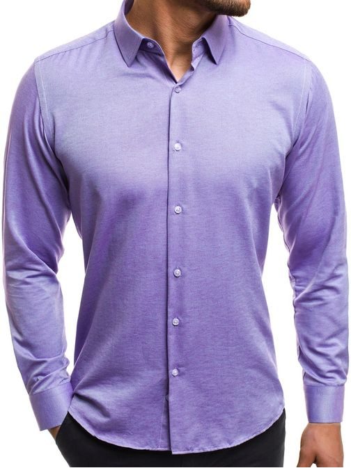 Krásná pánská fialová košile CSS 001