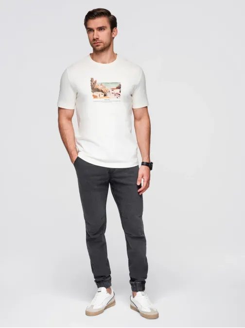 Jedinečné šedé džínové joggers V3 PADJ-0267