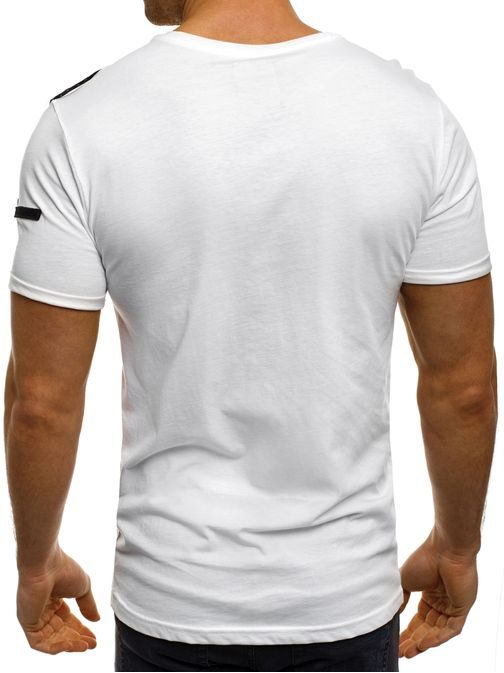 Bavlněné sportovní pánské bílé tričko BREEZY 228