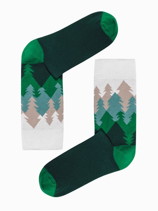 Zelené pánské ponožky Les U149