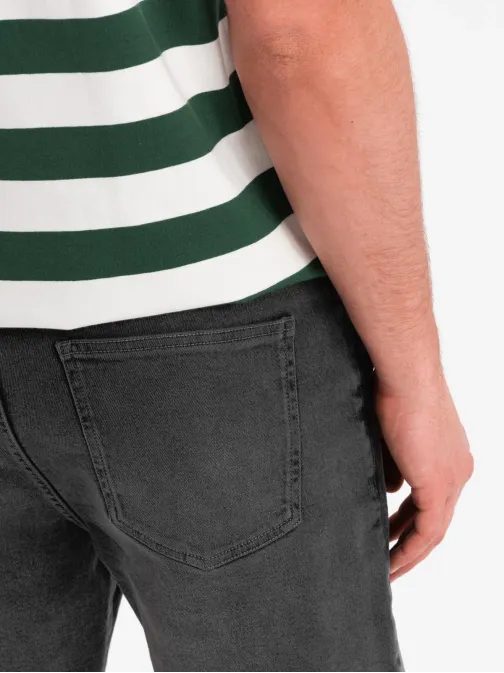 Pánské šedé džínové šortky V3 SRDS-0192