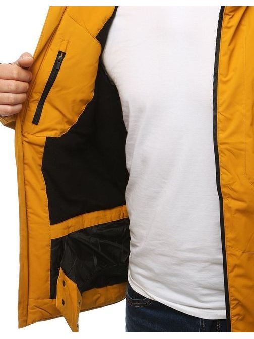 Žlutá zimní lyžařská bunda