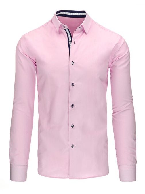 Elegantní moderní pánská růžová košile