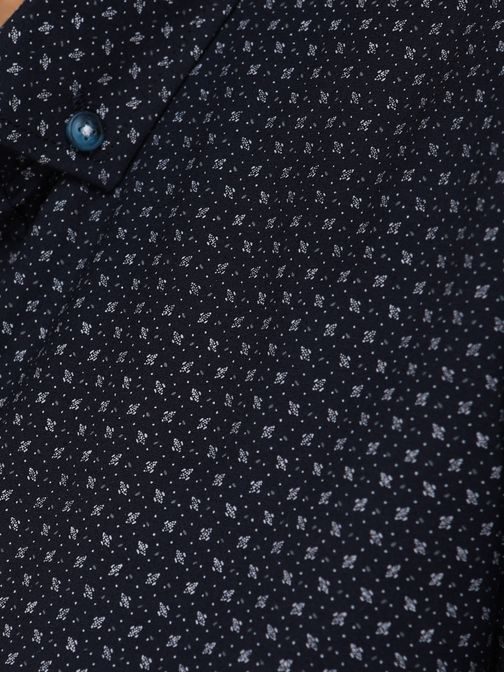 Granátová pánská košile slim fit se vzorem