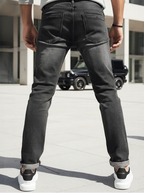 Stylové pánské rifle v černé barvě