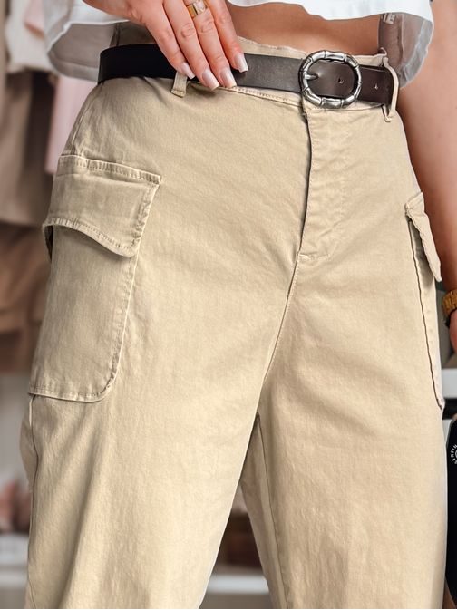 Dámské baggy kalhoty GOTRENDI beige