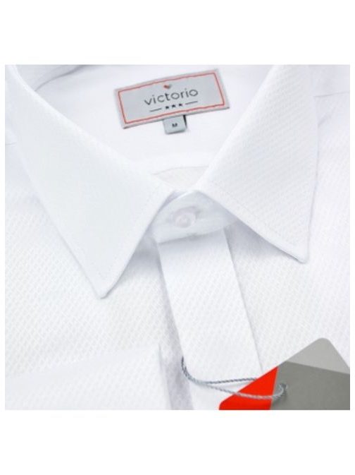 Jednoduchá pánská košile v bílé barvě V374