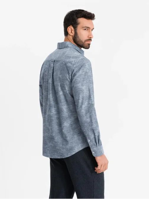 Trendy flanelová šedá košile V3 SHCS-0157