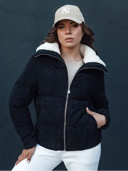 Dámská módní černá zimní bunda Trendyglam