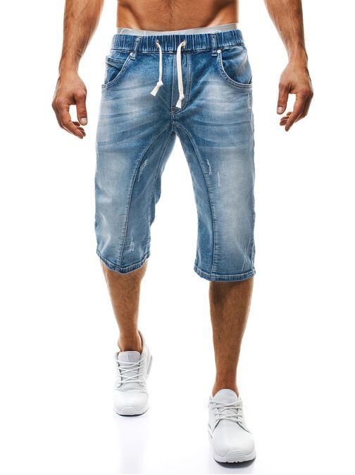 Pohodlné krátké džínové kalhoty 95256