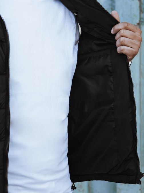 Jedinečná černá vesta s kapucí