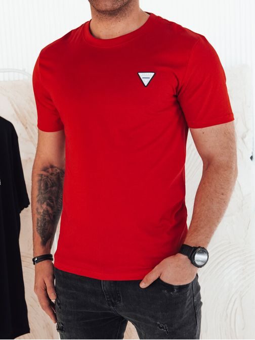 Trendy červené tričko s ozdobným prvkem