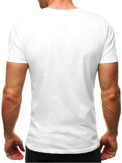 Biele tričko s výraznou potlačou Athletic 9043