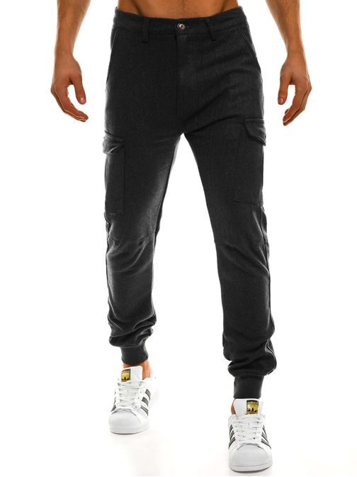 Černé jogger kalhoty s kapsami XZX-STAR 8736