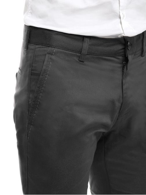 Chinos kalhoty v tmavě šedé barvě s decentním prošitím BLACK ROCK 210