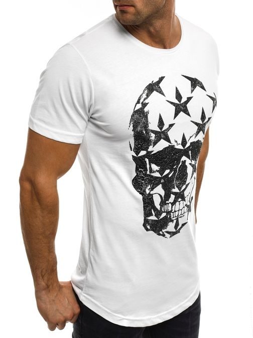 Bílé moderní pánské tričko BREEZY 301