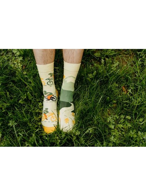 Veselé pánské ponožky Cyklista