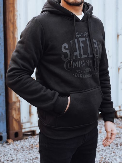 Černá pánská mikina s originálním nápisem