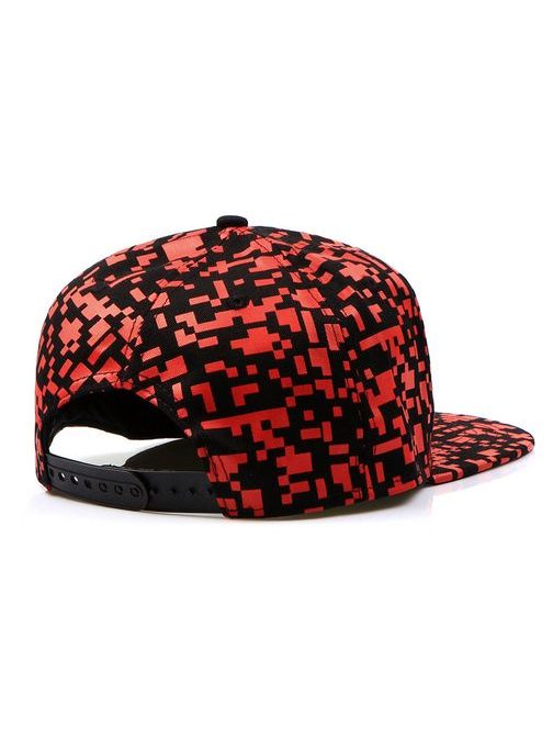 Moderní Snapback kšiltovka s červeno-černým vzorem