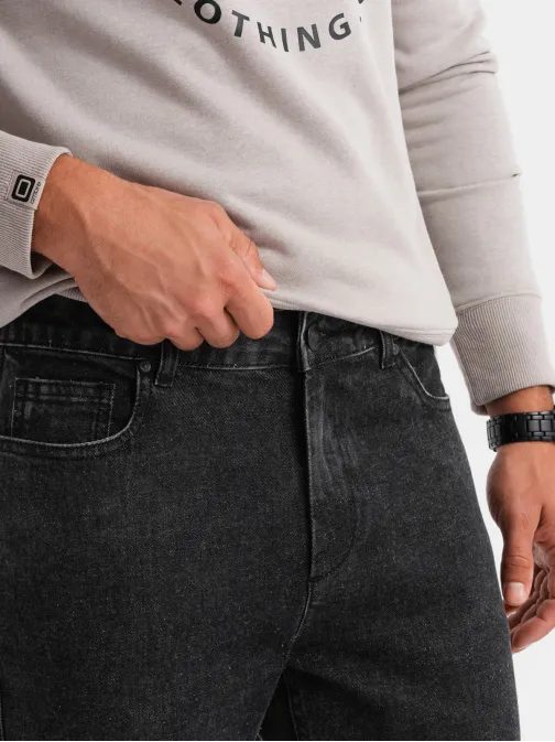 Černé rifle s bočními kapsami P1079