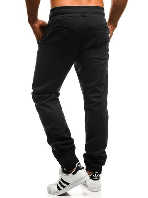 Černé chinos jogger kalhoty pánské A/0952