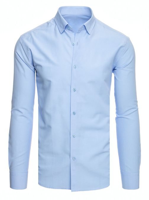 Elegantní blankytně modrá košile bez vzoru
