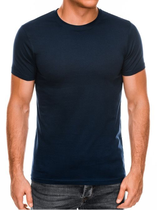 Granátové jednoduché pánske tričko S884