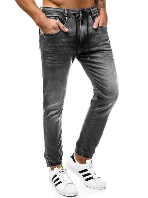 Stylové pánské tmavě šedé džíny B/7170Z