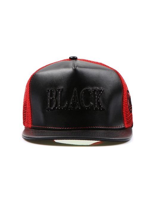 Krásná červeno-černá kšiltovka BLACK snapback