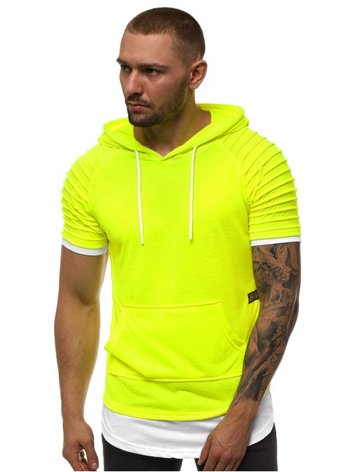Neonově-žluté tričko s kapucí A/1186X