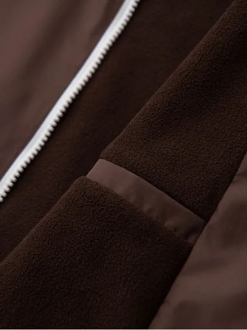 Funkční hnědo-krémová přechodová sportovní bunda V2 JANP-0225