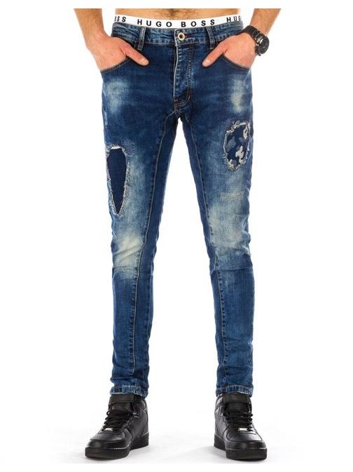Krásné moderní modré pánské džíny