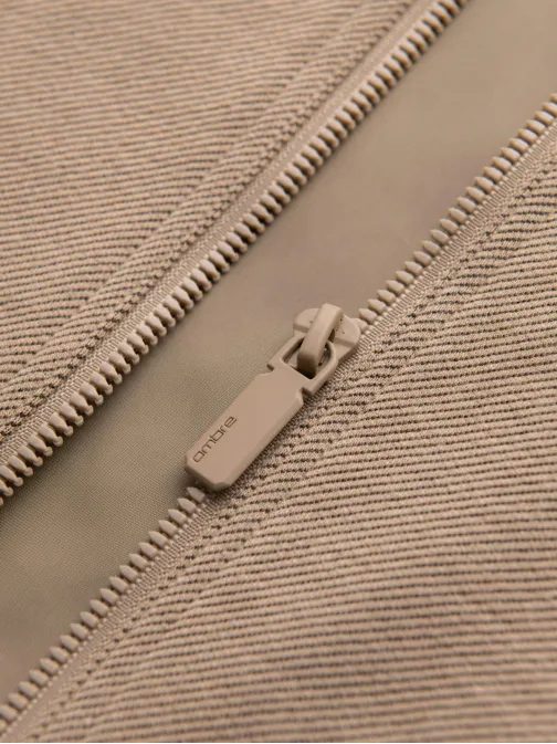 Béžová bomber mikina pro pány V2 OM-JANP-0159