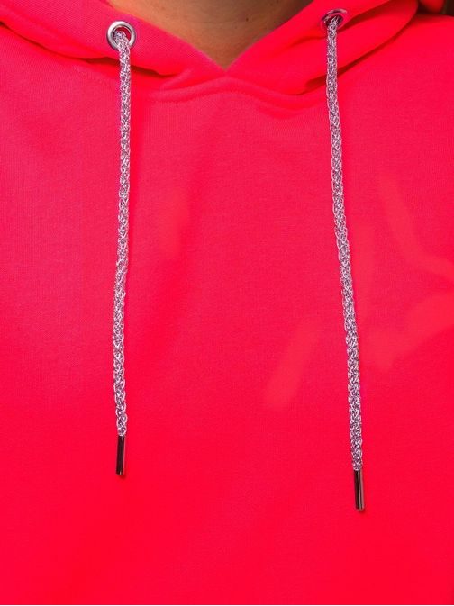 Moderní dámská mikina v neonově růžové barvě O/12102