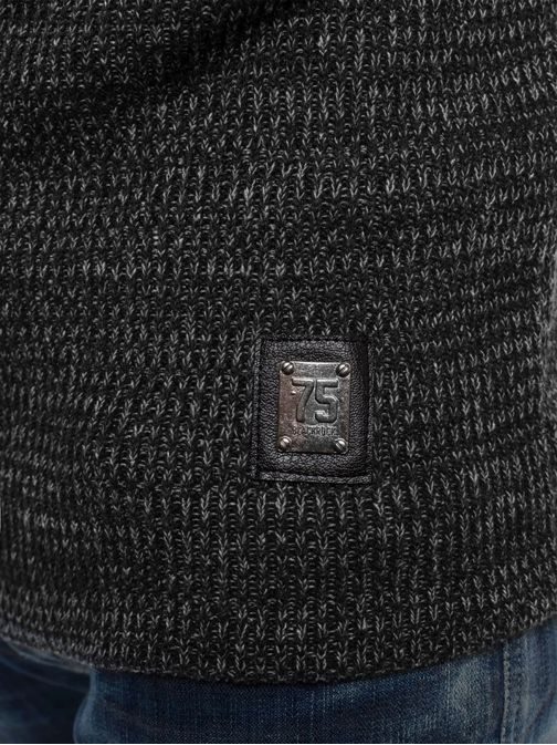 Černý moderní příjemný pánský svetr BLACK ROCK 18036