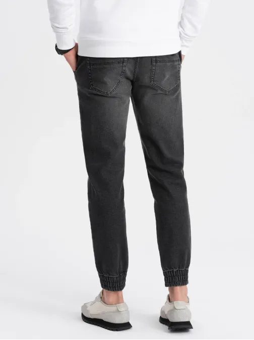 Módní pánské černé joggery V2 PADJ-0150