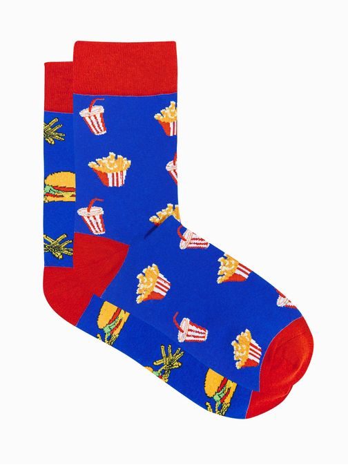 Modré veselé ponožky Hamburger U165