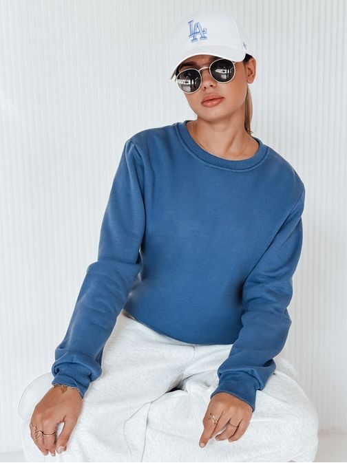 Jednoduchá světle nebesky modrá dámská mikina Fashion II