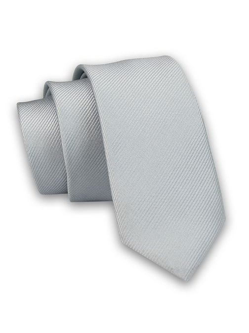 Jednobarevná elegantní šedá kravata Angelo di Monti